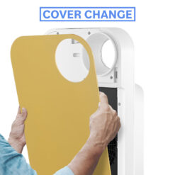 OVAL AIR 3-Stage H13 True HEPA 5-in-1 Air Purifier reduces Allergies, Asthma, Pets, Odor, Smoke, Vintage Buttercup Yellow