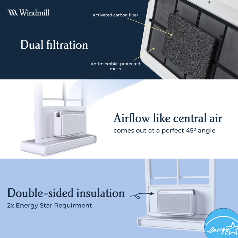 Windmill 8000 BTU Smart Air Conditioner with WhisperTech Inverter Technology - 350 Sq Ft