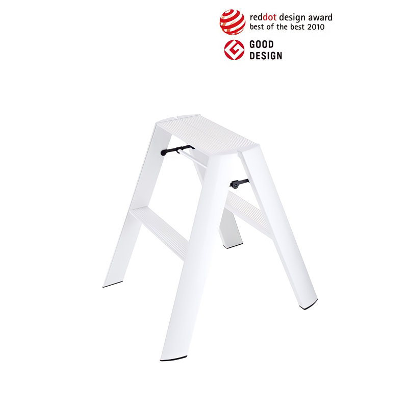 lucano 2 - Step Aluminum Lightweight Folding Ladder Step Stool