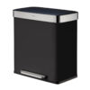Qualiazero 16 Gallon Stainless Steel Step On Multi-Compartments Trash & Recycling Bin