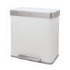 Qualiazero 16 Gallon Stainless Steel Step On Multi-Compartments Trash & Recycling Bin