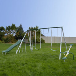 Sportspower Live Oak Swing Set with Lifetime Warranty on 6' Heavy Duty Double Wall Slide