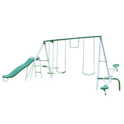 Sportspower Live Oak Swing Set with Lifetime Warranty on 6' Heavy Duty Double Wall Slide