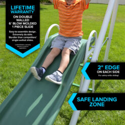 Sportspower Live Oak Swing Set with Lifetime Warranty on 6' Heavy Duty Double Wall Slide