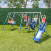 Sportspower Super Surfer Metal Swing Set with Lifetime Warranty on 6' Double Wall Slide