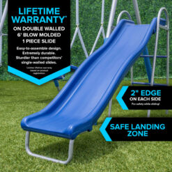 Sportspower Super Surfer Metal Swing Set with Lifetime Warranty on 6' Double Wall Slide