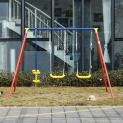 Outsunny Metal Swing Set with 2 Swing(s)