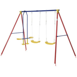 Outsunny Metal Swing Set with 2 Swing(s)