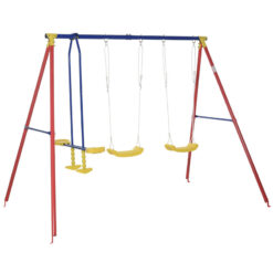 Outsunny Metal Swing Set with 2 Swing(s)