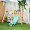 Outsunny Fir Swing Set with 1 Swing(s) , 1 Slide(s)