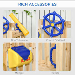 Outsunny Fir Swing Set with 1 Swing(s) , 1 Slide(s)