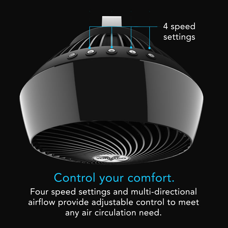 Vornado 660 Whole Room Air Circulator Fan, Black
