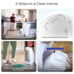 EyeVac Home Touchless Vacuum, White