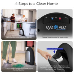 EyeVac Home Touchless Vacuum, Matte Black