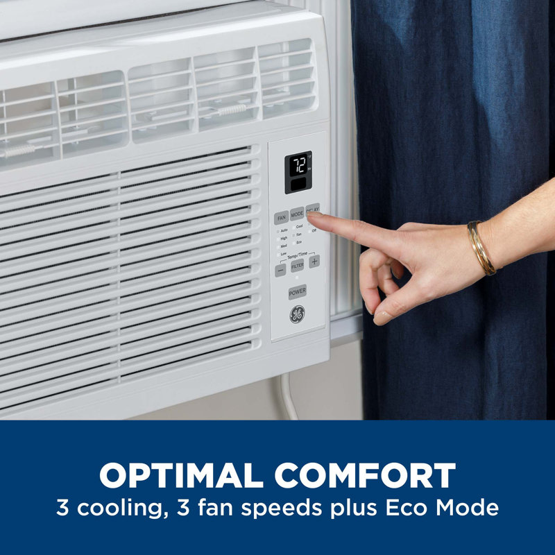 GE 6,000 BTU Electronic Window Air Conditioner for Small Rooms up to 250 sq ft.