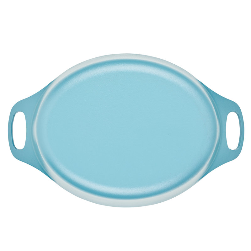 Rachael Ray NITRO Cast Iron Dutch Oven / Casserole Pan, Induction-suitable, 6.5 Quart, Agave Blue