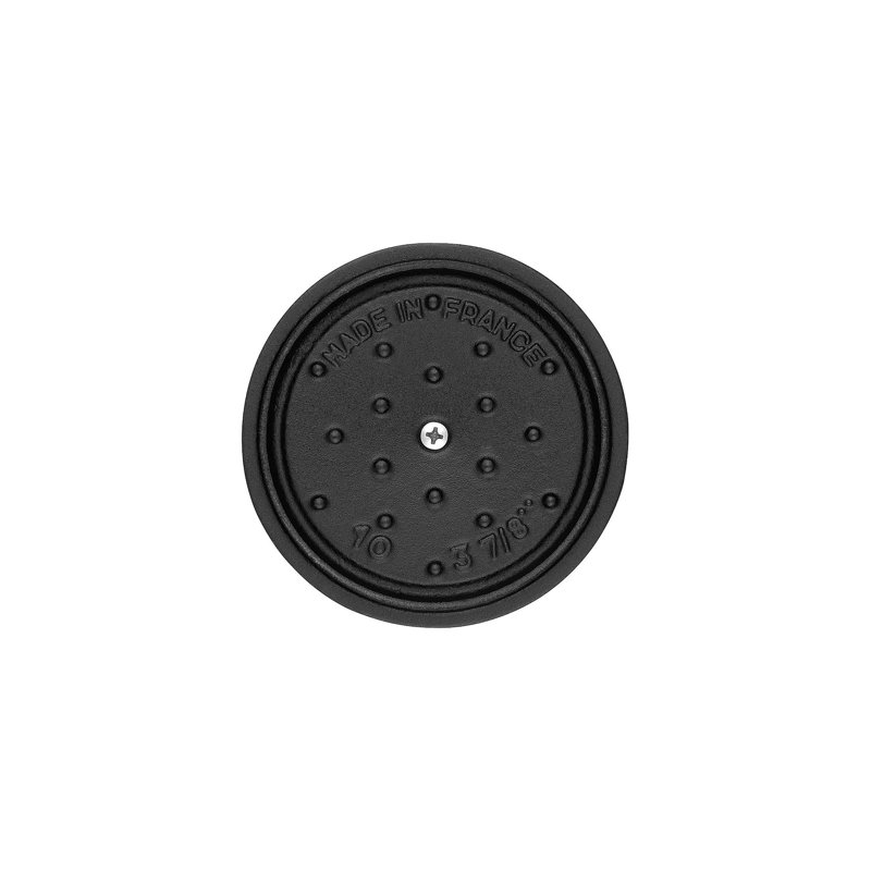 La Cocotte Cast Iron Round Cocotte, 7 quarts, Black