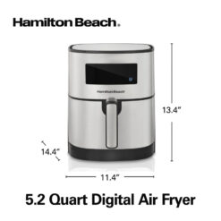 Hamilton Beach 5.8 Quart Digital Air Fryer 5.8 Quart Capacity