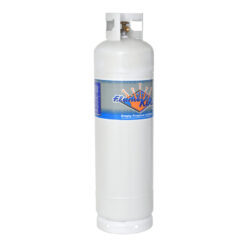 Flame King 60LB POL Steel Propane Tank LP Refillable Cylinder for RVs and Lunch Trucks, White