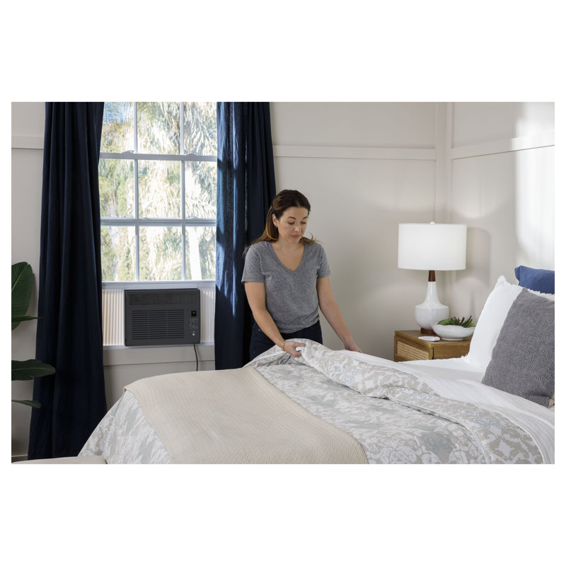 GE 6,000 BTU Electronic Window Air Conditioner for Small Rooms up to 250 sq ft., Black