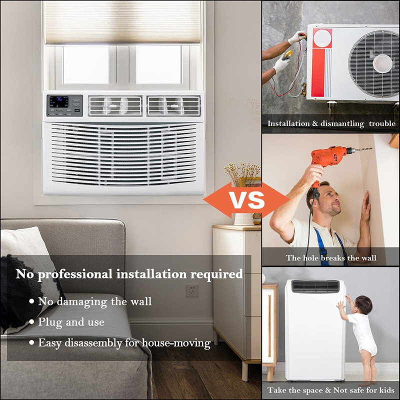 Winado 10000 BTU Wi-Fi Connected Window Air Conditioner for 350 Square Feet with Remote Included