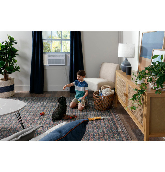 GE 10,000 BTU Smart Electronic Window Air Conditioner for Medium Rooms up to 450 sq. ft., ENERGY STAR