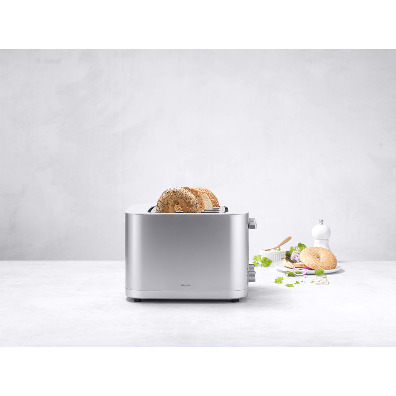 ZWILLING Enfinigy 4-Slice Toaster, Extra Wide 1.5" Slots for Bagels and Toast, Gray