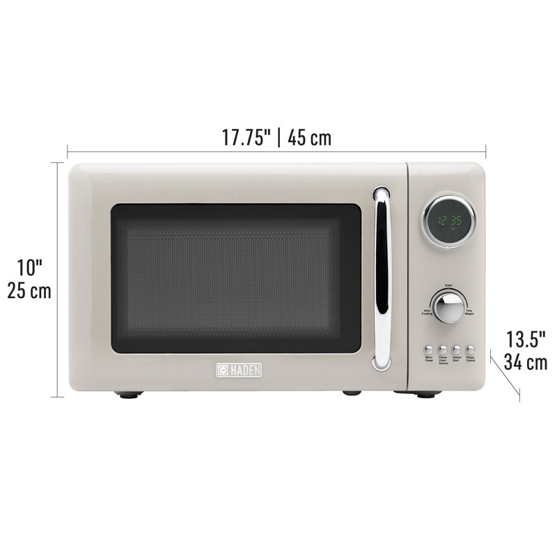 HADEN .7 Cubic Foot Countertop Microwave, Putty
