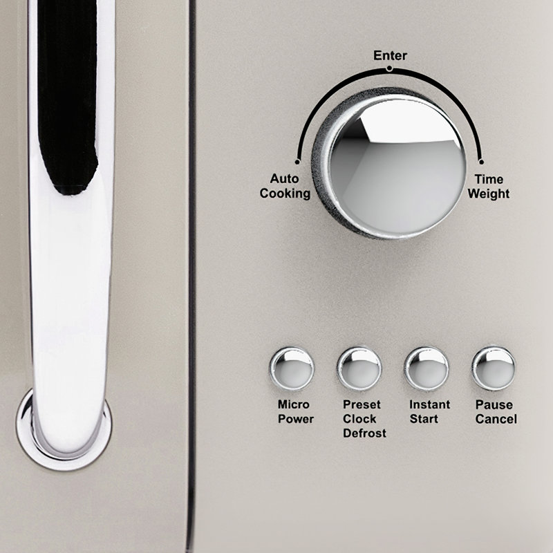 HADEN .7 Cubic Foot Countertop Microwave, Putty
