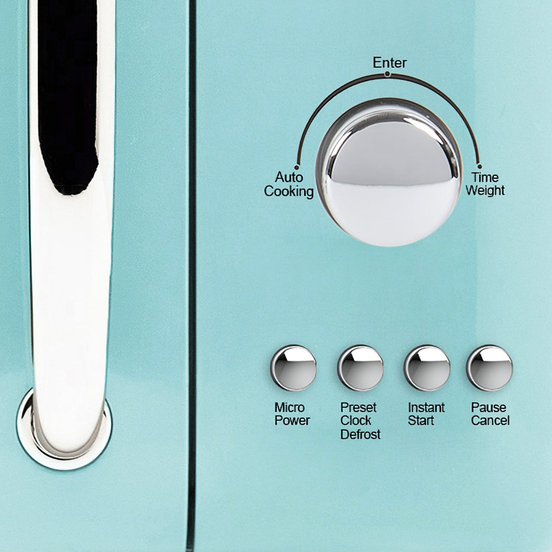 HADEN .7 Cubic Foot Countertop Microwave, Turquoise