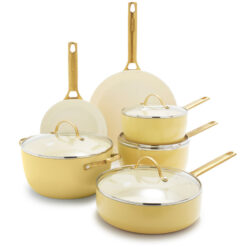 GreenPan Reserve Hard Anodized Healthy Ceramic Nonstick 10 Piece Cookware Set