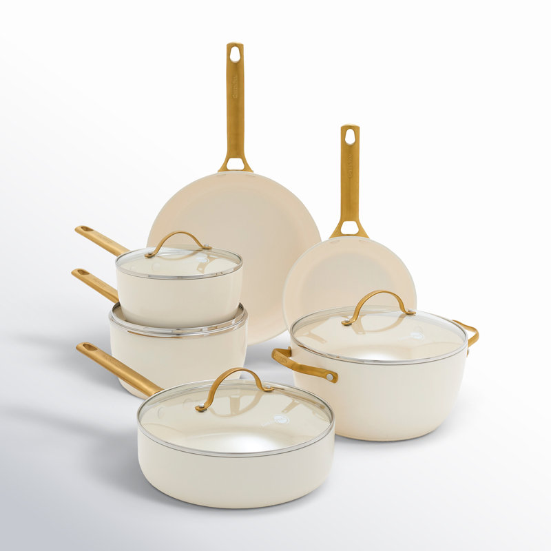 GreenPan Reserve Hard Anodized Healthy Ceramic Nonstick 10 Piece Cookware Set