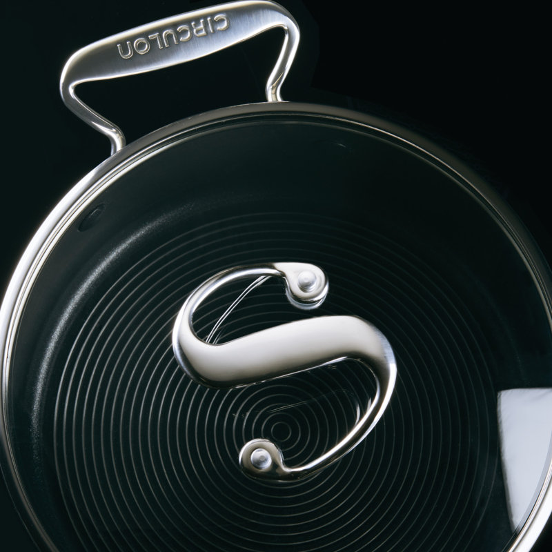 Circulon Stainless Steel Induction Cookware Set with SteelShield Hybrid Stainless and Nonstick Technology, 11 piece