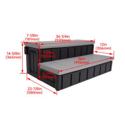 XtremepowerUS Spa Step with Storage Compartment and Slip-Resistant Treads