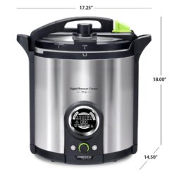Presto 17 Qt. Electric Brushed Stainless Electric Precise Digital Pressure Canner and Pressure Cooker 02152