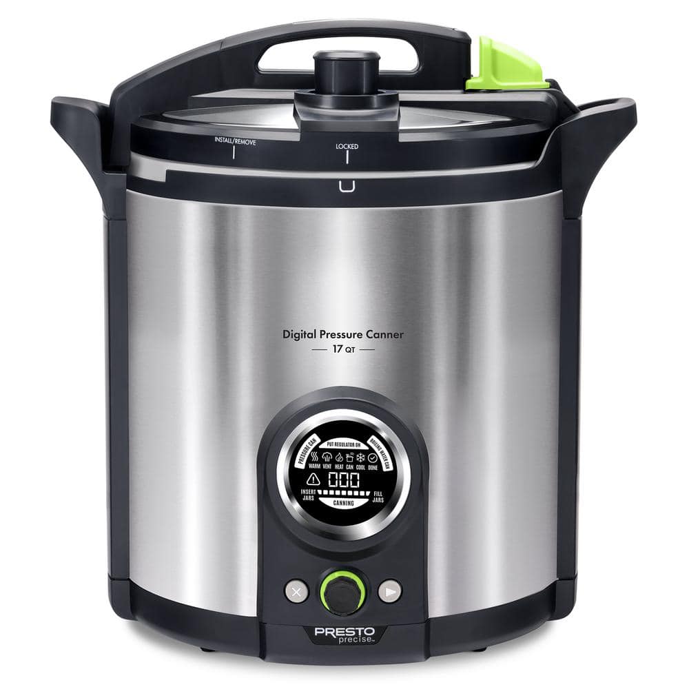 Presto 17 Qt. Electric Brushed Stainless Electric Precise Digital Pressure Canner and Pressure Cooker 02152
