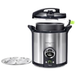 Presto 17 Qt. Electric Brushed Stainless Electric Precise Digital Pressure Canner and Pressure Cooker 02152