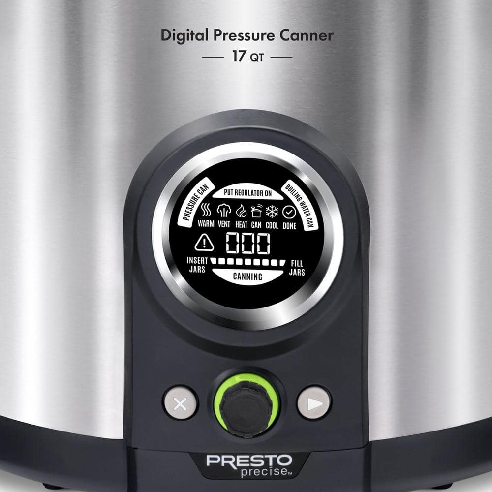 Presto 17 Qt. Electric Brushed Stainless Electric Precise Digital Pressure Canner and Pressure Cooker 02152