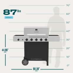 Charbroil Performance Series Black and Silver 5 -Burner Liquid Propane Gas Grill 1 -Side Burner