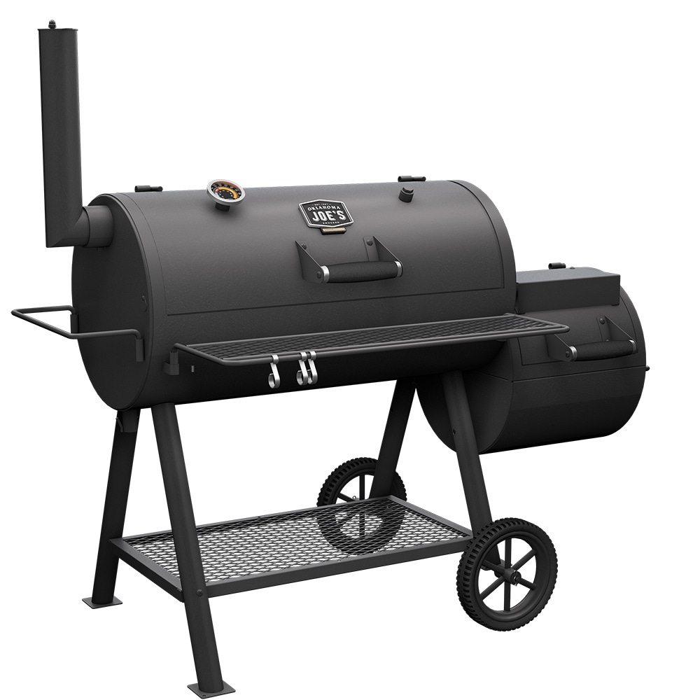 Oklahoma Joe's Highland 879-Sq. in Black Horizontal Charcoal Smoker