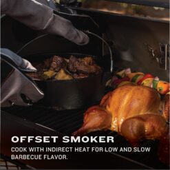 Oklahoma Joe's Highland 879-Sq. in Black Horizontal Charcoal Smoker