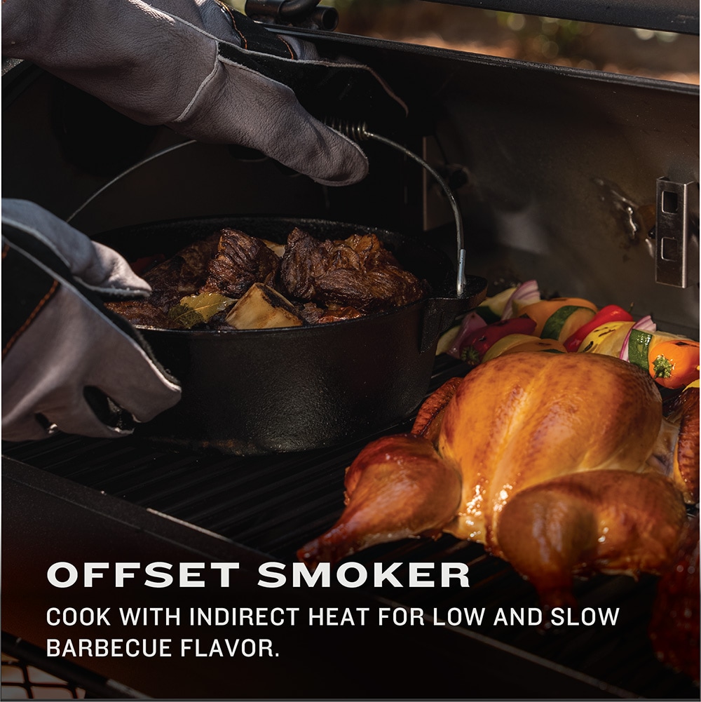 Oklahoma Joe's Highland 879-Sq. in Black Horizontal Charcoal Smoker