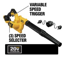 DEWALT 20V MAX Cordless Compact Jobsite Blower 135 MPH 100 CFM and (1) 20V MAX Premium Lithium-Ion 4.0Ah Battery DCE100BW204
