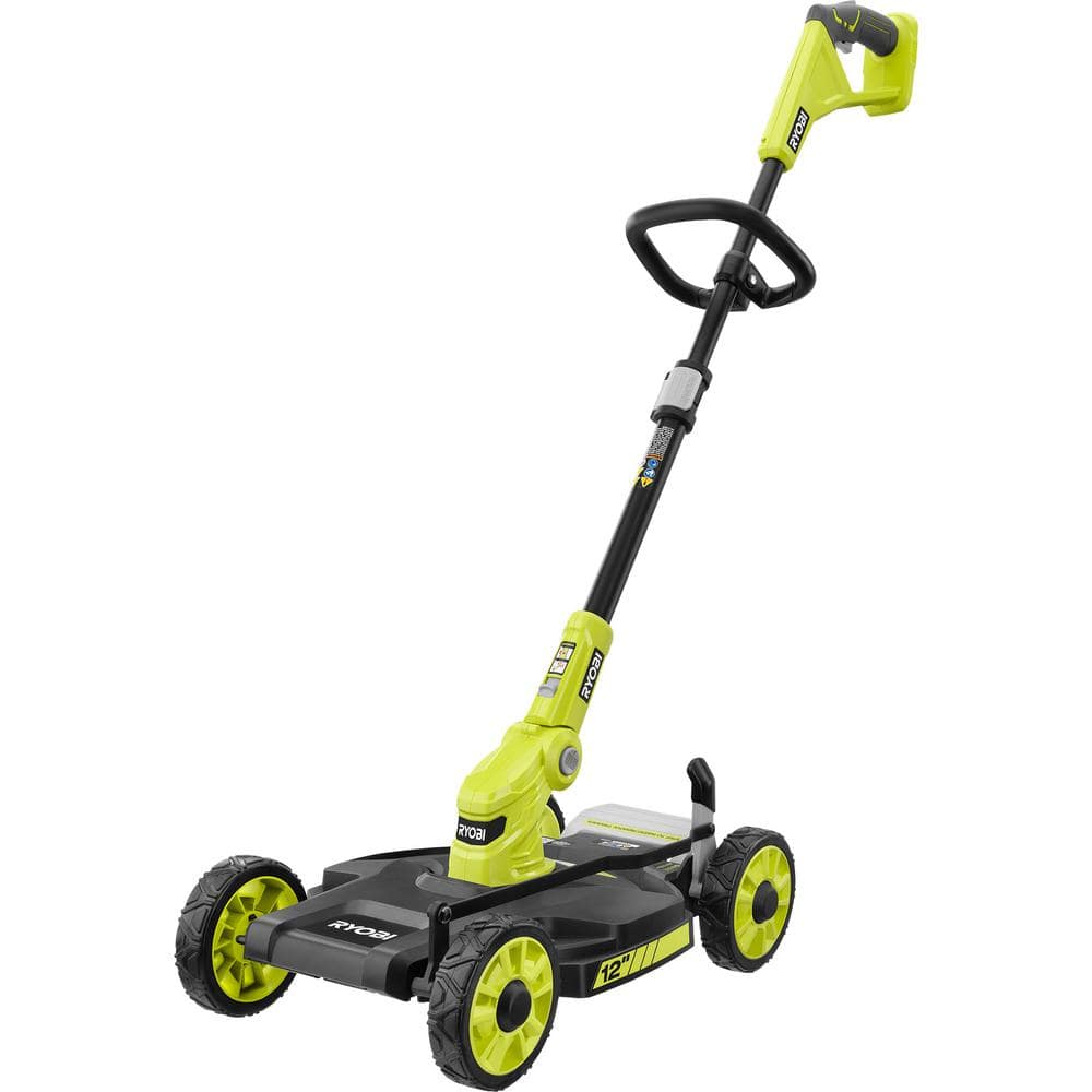 RYOBI ONE+ 18V 12 in. Cordless Battery 3-in-1 Mower, String Trimmer, and Edger (Tool Only) P20016BTL