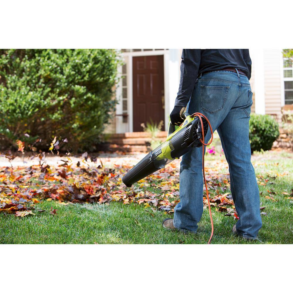 RYOBI 18 in. 10 Amp Electric Corded String Trimmer and 8 Amp Jet Fan Blower Kit RY41135-RY421021