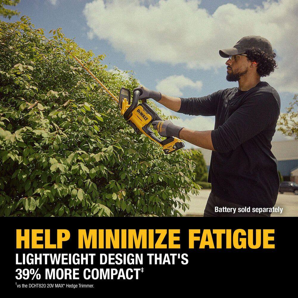 DEWALT 20V MAX 22 in. Cordless Battery Powered Hedge Trimmer (Tool Only) DCHT821B