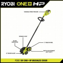 RYOBI ONE+ HP 18V Brushless Edger (Tool Only) P2302BTL