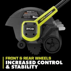 RYOBI ONE+ 18V 9 in. Cordless Battery Edger (Tool Only) with Extra Edger Blade P2300BTL-AC04215