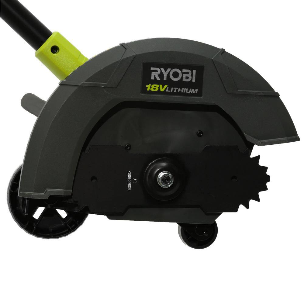 RYOBI ONE+ 18V 9 in. Cordless Battery Edger (Tool Only) with Extra Edger Blade P2300BTL-AC04215