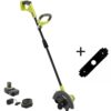 RYOBI ONE+ 18V Cordless Battery Edger with Extra Edger Blade, 2.0 Ah Battery and Charger P2310-AC04215